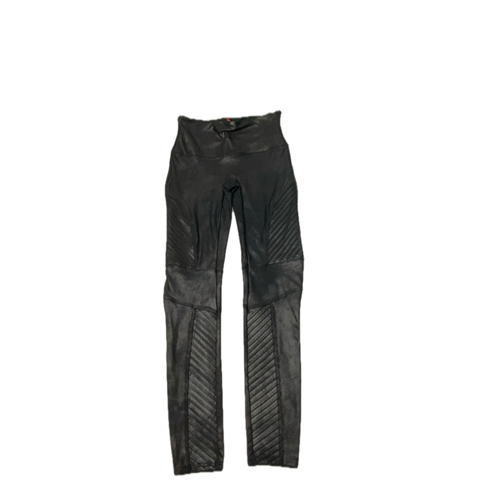 SPANX-FAUX MOTO LEGGINGS-LARGE